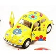 thumbnail image 2 of 4PC Set 5" Kinsmart 1967 Volkswagen Beetle w/ Flowers Decals Diecast Model 1:32, 2 of 5