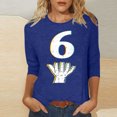 thumbnail image 2 of Birdeem Blouses Décontractées pour Femmes, Manches 3/4, Col Rond, Chandail, Haut Imprimé, Blouse Mode, 2 of 5