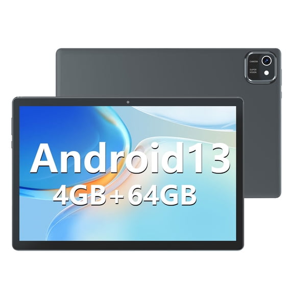 Pre-Owned Tablet 10 inch Android Tablets Android 13 Tablet,4GB RAM 64GB ROM,2MP+8MP Camera,1280x800 IPS Google Tablets,Quad-Core Processor Tablets,6000mAh Long Lasting Battery