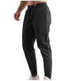 thumbnail image 4 of Puntoco Men's thermal Windproof Cycling Pants, Fleece Lined Outdoor Bike Pants, Winter Cold Weather Running Pants, 4 of 5
