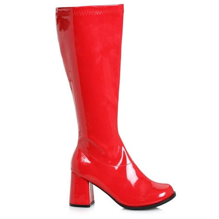 Women's 3 inch Wide Width Red GoGo Boot Halloween Costume Accessory