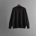 thumbnail image 2 of Ahabrexf Blouses for Women, Long Sleeve Pullover Casual Lightweight Soft Knit Round Neck Solid Color Sweater, 2 of 3