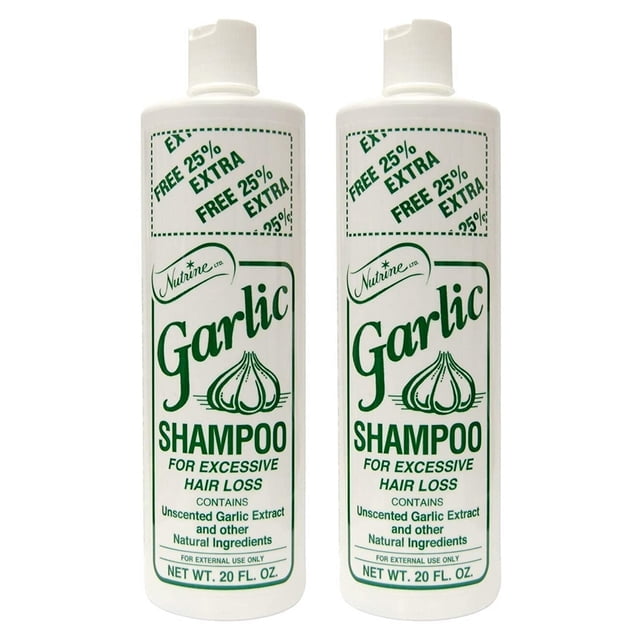 Nutrine Champú de ajo sin perfume 20 onzas (591 ml) (paquete de 2)