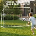 thumbnail image 5 of Slsy 2 IN 1 Soccer Rebounder Net,Galvanized steel pipe Soccer Goal for Backyard, 5 Adjustable Angles,Soccer Gifts,Weatherproof for Teens Adults Practice Training(6'x4'), 5 of 9