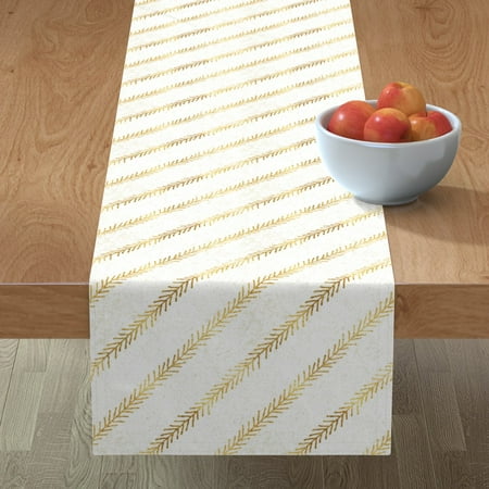

Cotton Sateen Table Runner 108 - Gold Glove Baseball Sport Fancy Print Custom Table Linens by Spoonflower
