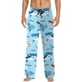 thumbnail image 2 of FREEAMG Shark Cotton Pajama Pant for Men, Super Soft Lightweight Lounge Pajama Bottoms Drawstring Sleepwear Pant with 2 Pockets, 2 of 7