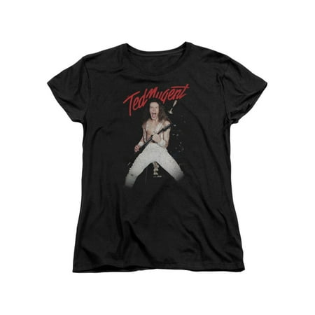 Ted Nugent Iconic Hard Rock Music Guitarist Rockin' Pose Women's T-Shirt
