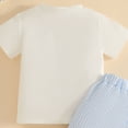 thumbnail image 6 of Trikvn Baby Boys Casual Shorts Set Whale Embroidery Top and Striped Seersucker Elastic Waist Loose Fit Shorts Outfit for Summer Beach Vacation and Lounge Wear, 6 of 8