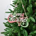 thumbnail image 4 of Mialoley Merry Christmas Welcome Sign Rustic Wooden Sign Wall Art Hanging Decoration for Front Door, 4 of 8