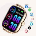 thumbnail image 4 of Reloj inteligente unisex con función de teléfono, asistente de voz, alerta de mensajes, reloj de fitness, monitor de pulso de sueño, reloj deportivo, 4 of 5