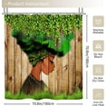 thumbnail image 4 of African Woman Shower Curtain Afro Black Art Green Leaves Women Watercolor Design Bathroom Accessories Waterproof,Machine Washable Bathtub Curtains with 12 Hooks 72" W x 72" L - Green Leaves Girl, 4 of 6