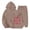 Khaki, variant on YunPes Girls Clothes Cute Print Hooded Sweatshirt & Jogger Sweatpants Set Casual Preppy Sweatsuit Fall Winter Outfits for Kids