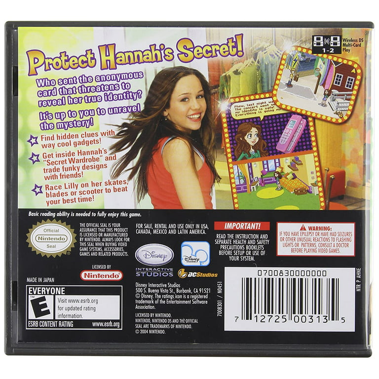 Hannah Montana Simulation For Nintendo DS DSi 3DS 2DS - Walmart.com
