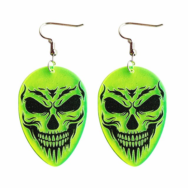 Pendientes de Halloween Alien OVNI Bruja Estufa Fluorescente Pendientes de acrílico