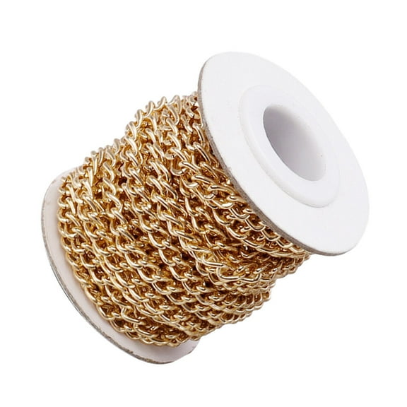 WHAMVOX 1 Roll Crafts Making Chain Aluminium Twisted Link Chains Bag Garment Accessory