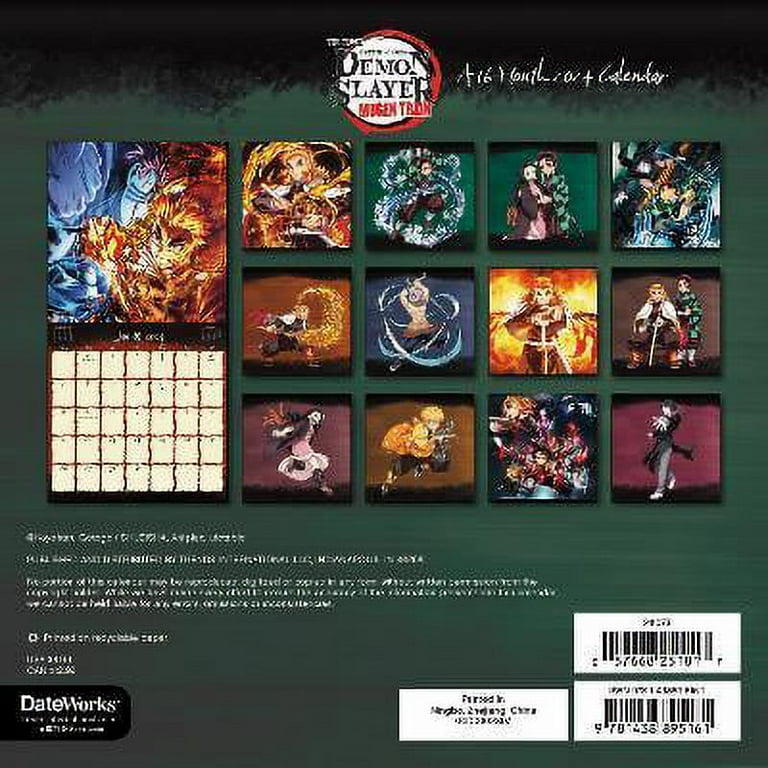 2024 Demon Slayer Mini Wall Calendar : Trends International: :  Books