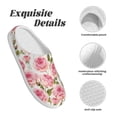 thumbnail image 5 of Lsque Rose Flowers Pattern Womens Comfort Cotton on Scuff With Memory Foam and Anti-skid Sole Slipper-42/43, 5 of 7