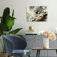 thumbnail image 4 of FCXZI Animals Wall Art  Cute Koalas Print on Canvas Picture Nature Safari Animal Painting for Bedroom Living Room Nursery Home Decor,Stretched and  Ready to Hang  20x16in, 4 of 6