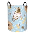 thumbnail image 2 of Kll Cute Gnome Bee Collects Honey Waterproof Foldable Laundry Hamper Bucket With Handles For Storage Bin,Kids Room,Home Organizer (Small), 2 of 8