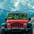 thumbnail image 3 of Uorisanigo Windshield Sunshade Heat Shield Sun Shade Palm Tree Print Sun Visor Mat for Jeep Wrangler JL/JLU 2018-2024 & Jeep Gladiator JT 2020-2024 Window Shade Protection, 3 of 7