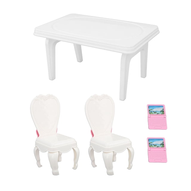 Silla De Mesa Para Portátil De Casa De Muñecas, Silla De Escritorio En Miniatura, Muebles Con Esquinas Redondeadas, Simulación, Libre De Tóxicos, Educativo, Resistente A