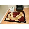 thumbnail image 5 of Rug Legend Modern High Quality Hand Carved Area Rug Carpet 1052 Burgundy, 5 of 5