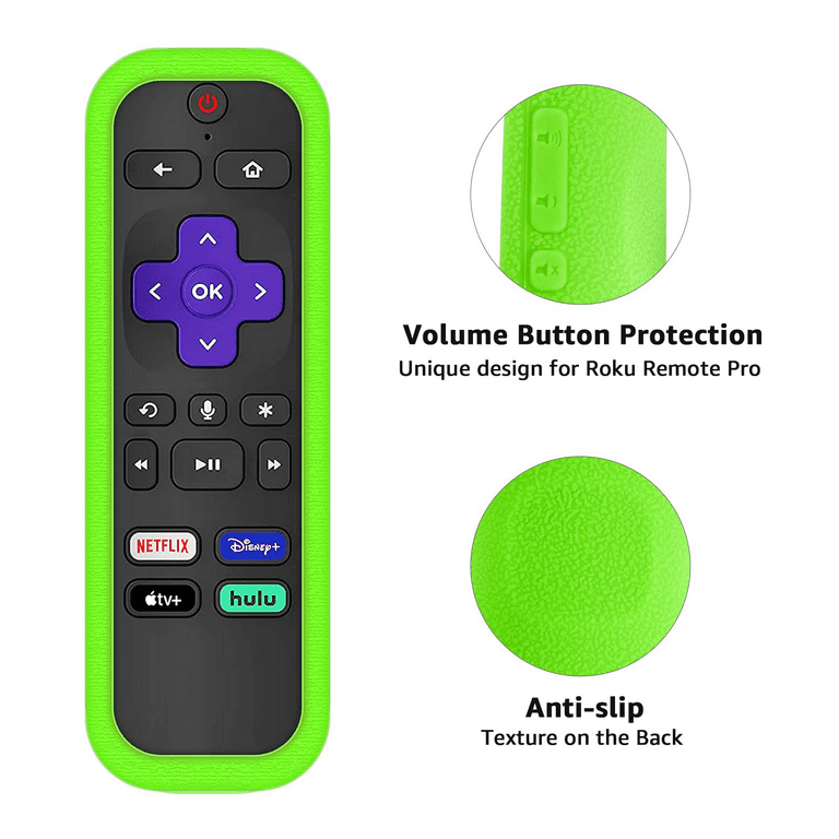 Silicone Protective Controller Cover fits for Roku TV Voice Remote, Element Roku