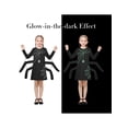 thumbnail image 2 of Girls Dress Spider Web Glow In The Dark Long Sleeve Halloween Costume 4 Years, 2 of 9