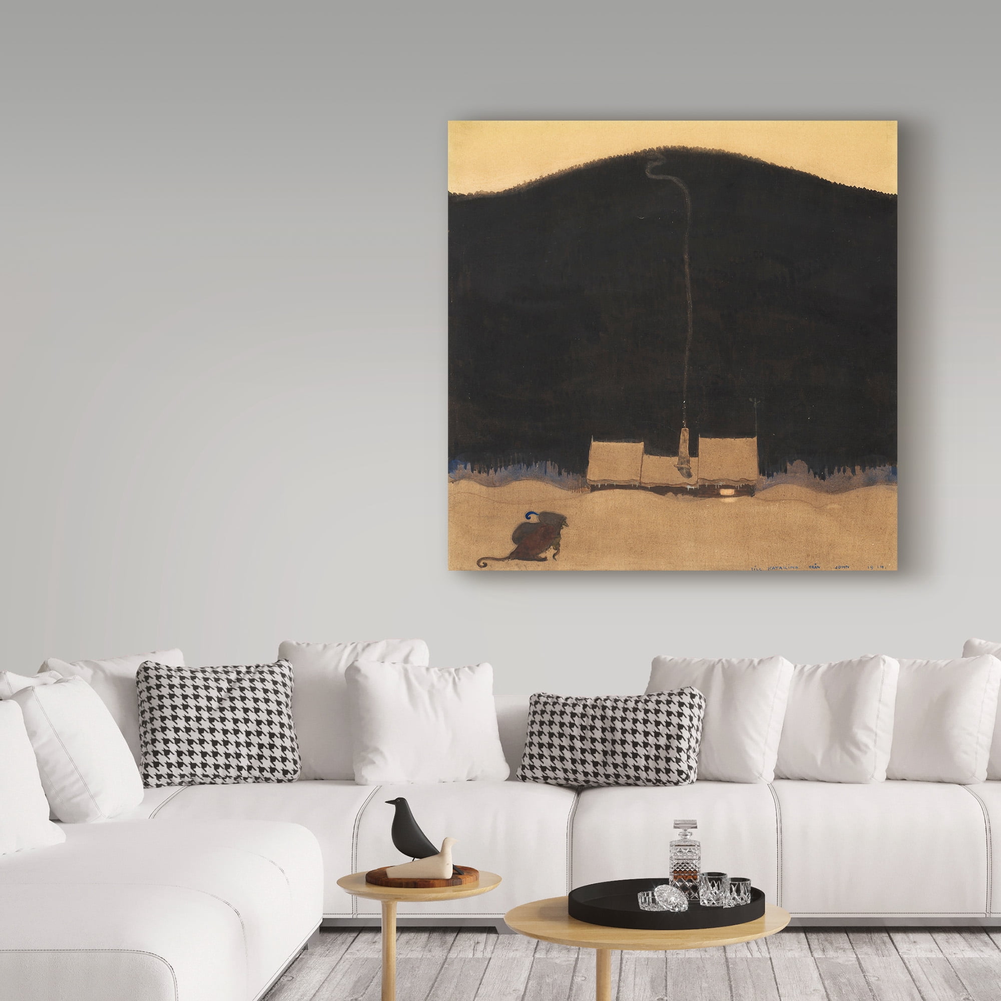 Trademark Fine Art 'The Cottage at the Foot of the Mountain' Canvas Art by John Bauer