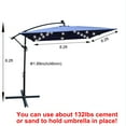 thumbnail image 7 of Outdoor Patio Solar Powered Umbrella with LED Lighted Sun Shade Market Waterproof 8 Ribs Umbrella, Adjustable Sun Umbrella with Crank and Cross Base for Garden, Balcony, Pool,  Navy Blue, 7 of 7