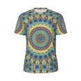 thumbnail image 5 of Wukai Round Mandala1 Print Men's Short-Sleeved Mesh T-Shirt,Quick-Dry Short Sleeve Workout T-Shirt-Medium, 5 of 8