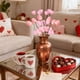 thumbnail image 4 of Ramo de ramitas artificiales para San Valentín | Ramo de bayas de plástico rojo y rosa con forma de corazón de 35 cm | Jarrón de escritorio reutilizable y duradero | Adorno para bodas, fiestas,, 4 of 6