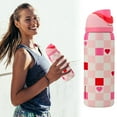 thumbnail image 2 of Bouteille d'Eau Isolée en Acier Inoxydable 32oz Freesip Check Me Out Color Drop, 2 of 6