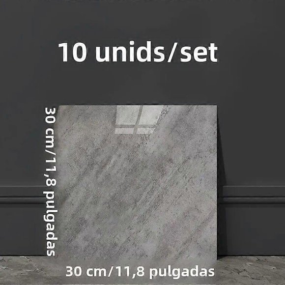 10Pcs PVC Floor Stickers 30*30cm Imitation Mosaic Wood Marble Brick Tile Self-adhesive Waterproof Wall Stickers