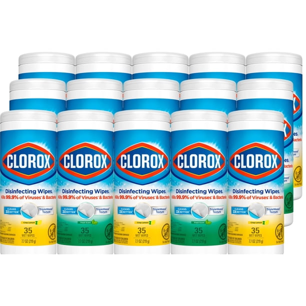 Toallitas desinfectantes Clorox, 525 unidades, aroma limón fresco