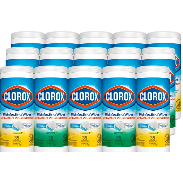 Toallitas desinfectantes Clorox, 525 unidades, aroma limón fresco
