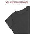 thumbnail image 4 of Luxtrada Women's Maternity Nursing Top Breastfeeding Tank Top Tee Shirt Double Layer Short Sleeve Pregnancy Shirt (Black,M), 4 of 7