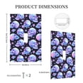 thumbnail image 3 of Kdxio blue Skull flower Decorator Light Switch or Receptacle Outlet Wall Plate Decorator Wall Plate Child Safe Outlet Cover-Style T, 3 of 6
