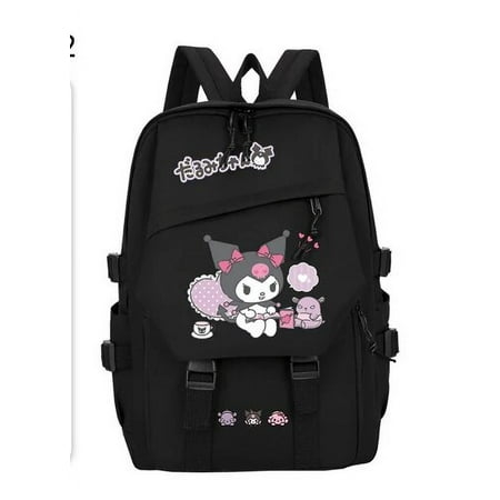 Kawaii Sanrio Kuromi Hello Kitty Backpack for Students Large Capacity Bag Mochila Infantil Backpacks for Girls Children Boy Kids