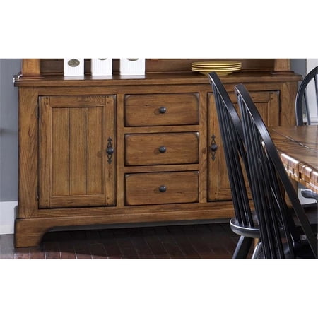 Treasures Medium Brown Buffet - Oak