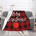 thumbnail image 3 of Manta de forro polar a cuadros navideños, súper suave y acogedora, ideal para hombres, mujeres, ancianos y niños. Características: súper suave, 40 x 30 pulgadas., 3 of 8
