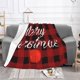 thumbnail image 3 of Manta de forro polar a cuadros navideños, súper suave y acogedora, ideal para hombres, mujeres, ancianos y niños. Características: súper suave, 40 x 30 pulgadas., 3 of 8