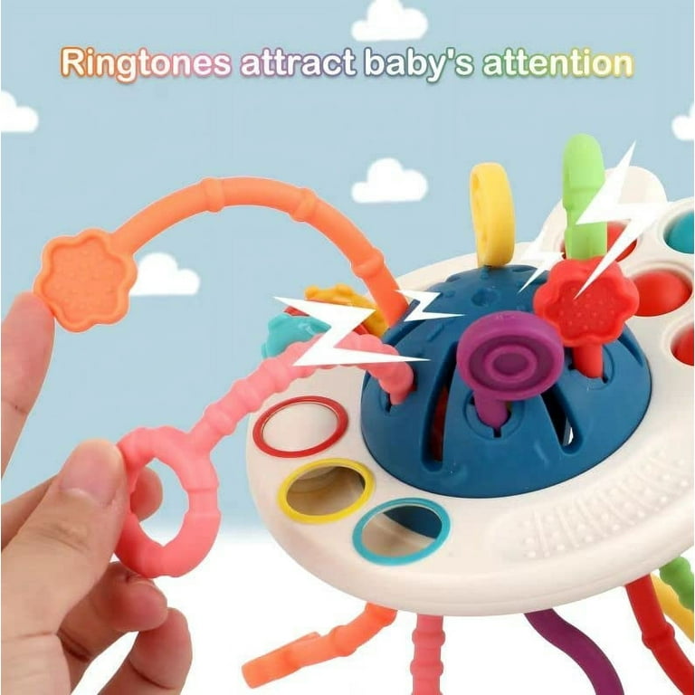 Montessori Toys for 1 2 3 Year Old, Baby Sensory Toys for Toddlers, Swan  Shape Toddler Travel Toys, Pull String Activity Toy Food Grade Silicone  Teething Toys, for Boys & Girls 