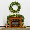 thumbnail image 3 of Novelty Lights 48″ Lighted Colorado Pine Wreath, Lush Pre-Lit Holiday Decor with 140 Warm White LEDs and 350 Flame-Retardant PVC Tips, UL-Listed, 3 of 4