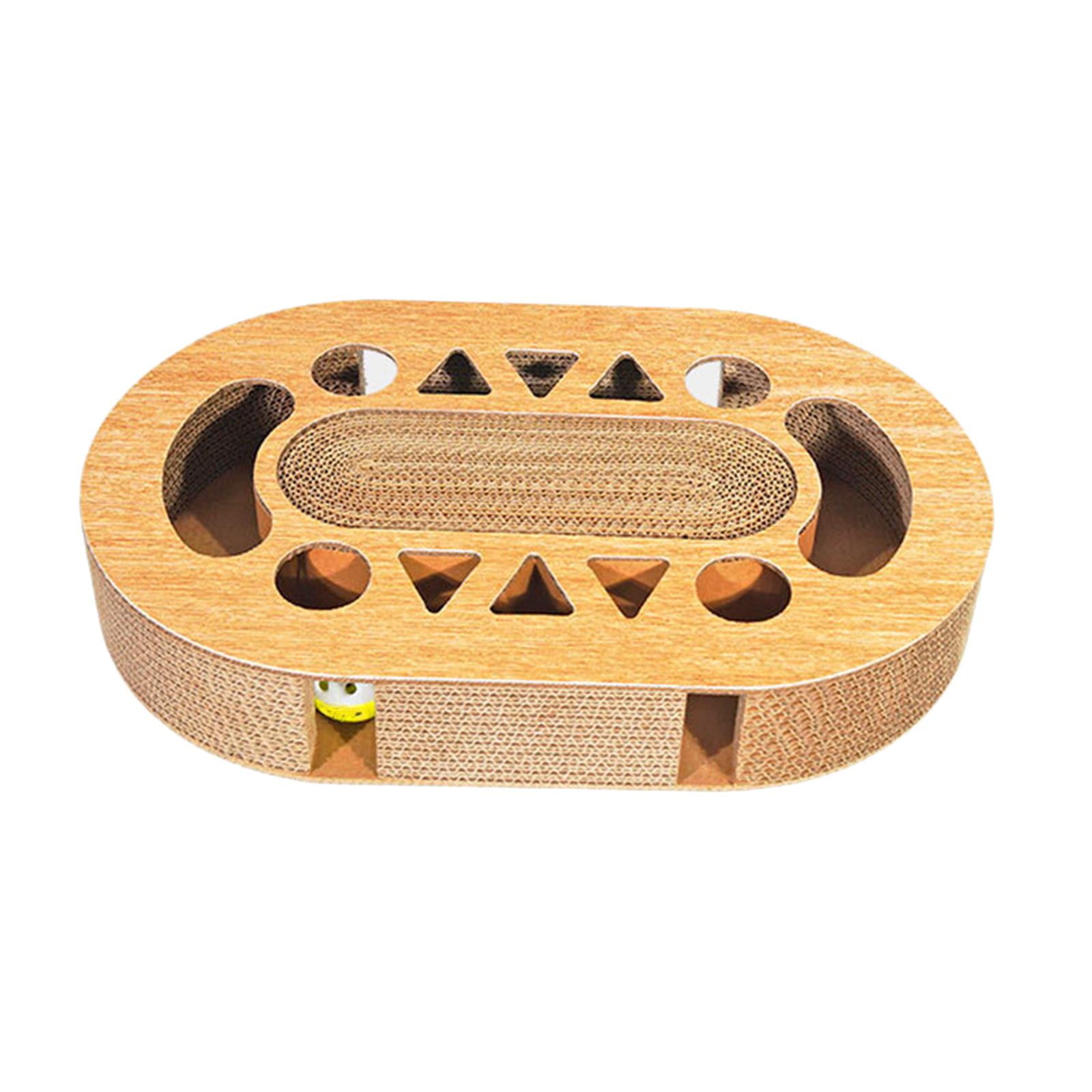 Cat Scratcher with Trackball Scratching Resistant Kitty Exercise Scratch Pad Oval