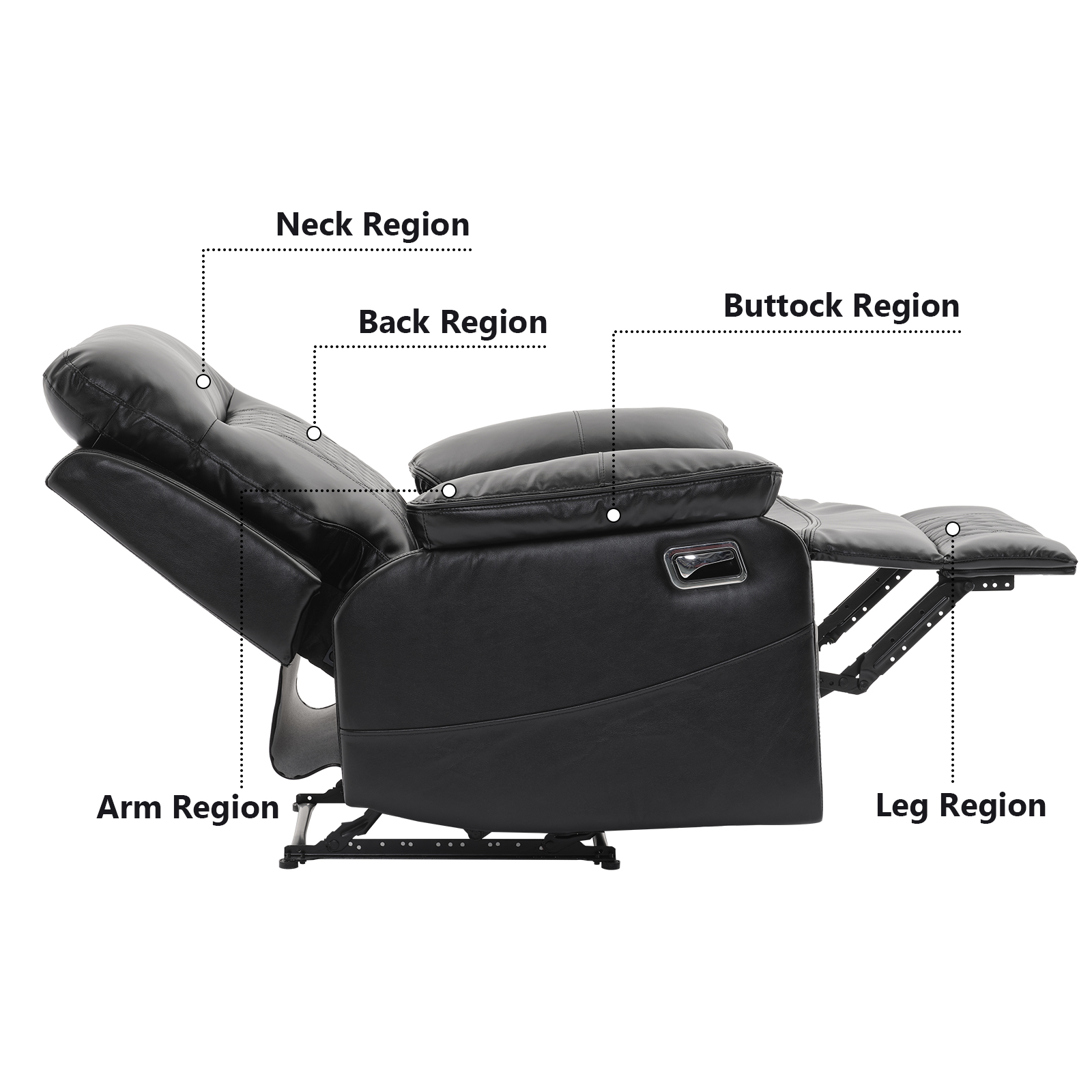Bonzy Home Power Recliner Chair — Electric Recliner with Remote Control & Side Pockets, Compact Home Theater Seating for Small Spaces