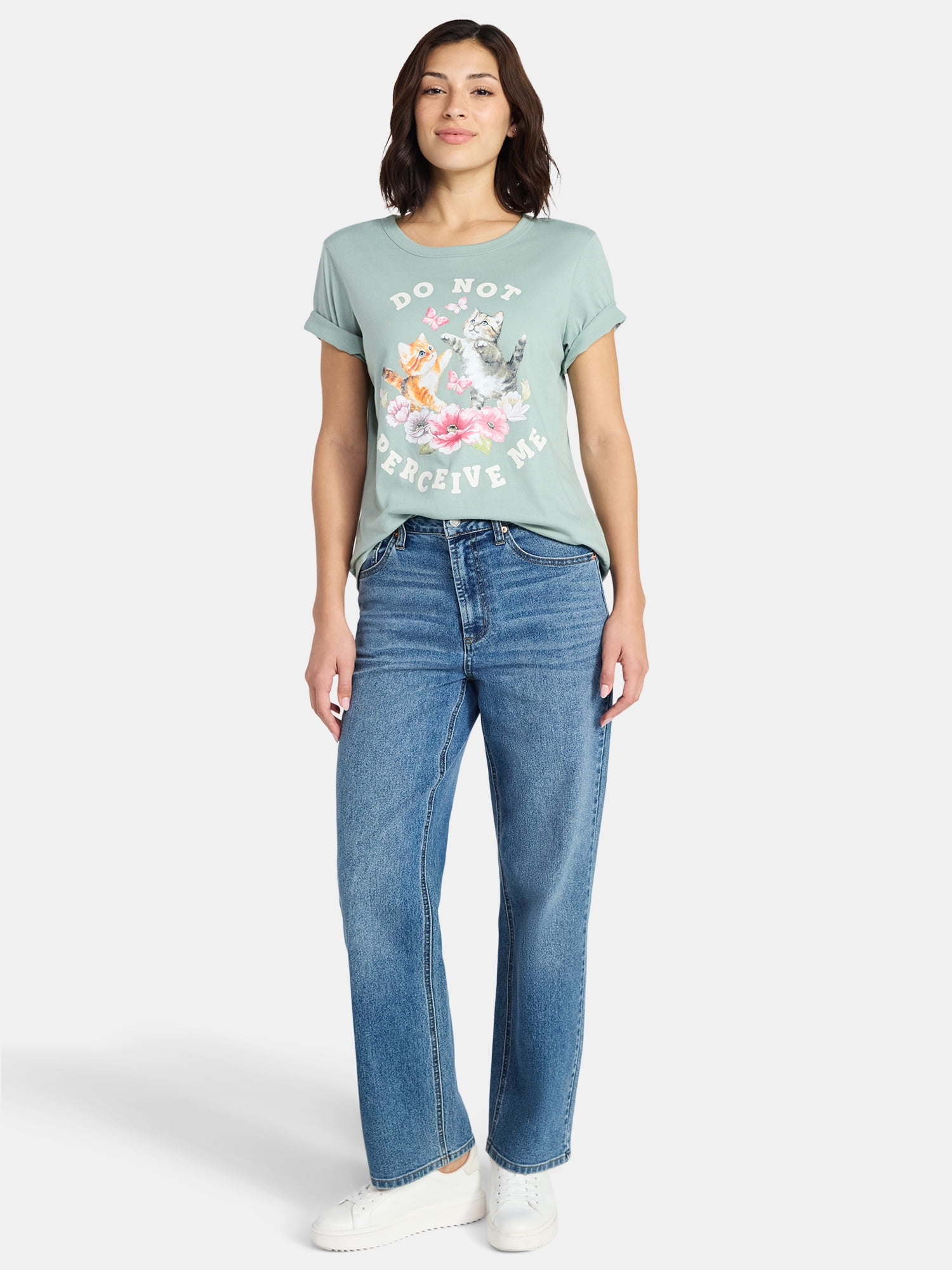 Do Not Perceive Me Women’s Graphic Tee with Short Sleeves, Sizes XXS-XXL