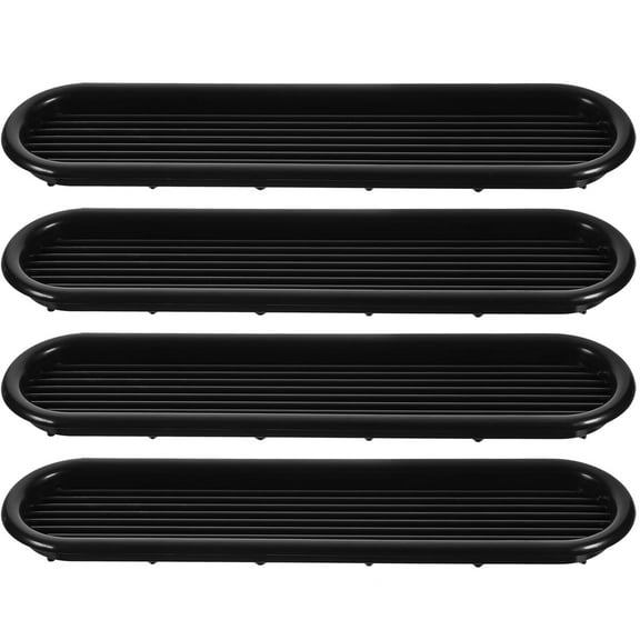 ELAYARD 4Pcs Black Plastic Furniture Air Vents for Home Cabinet Ventilation and Heat Dissipation