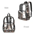 thumbnail image 2 of SEANATIVE Kids Clear Backpacks Transparent Bookbag Trendy School Bag with Side Pockets, Clear Bag Travel Rucksack School Supplies for Boys Girls, Aztec Highland Cow Ethnic Print, 2 of 7