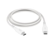 onn 3ft Braided USB-C Charging Cable, USB-IF Certified, White